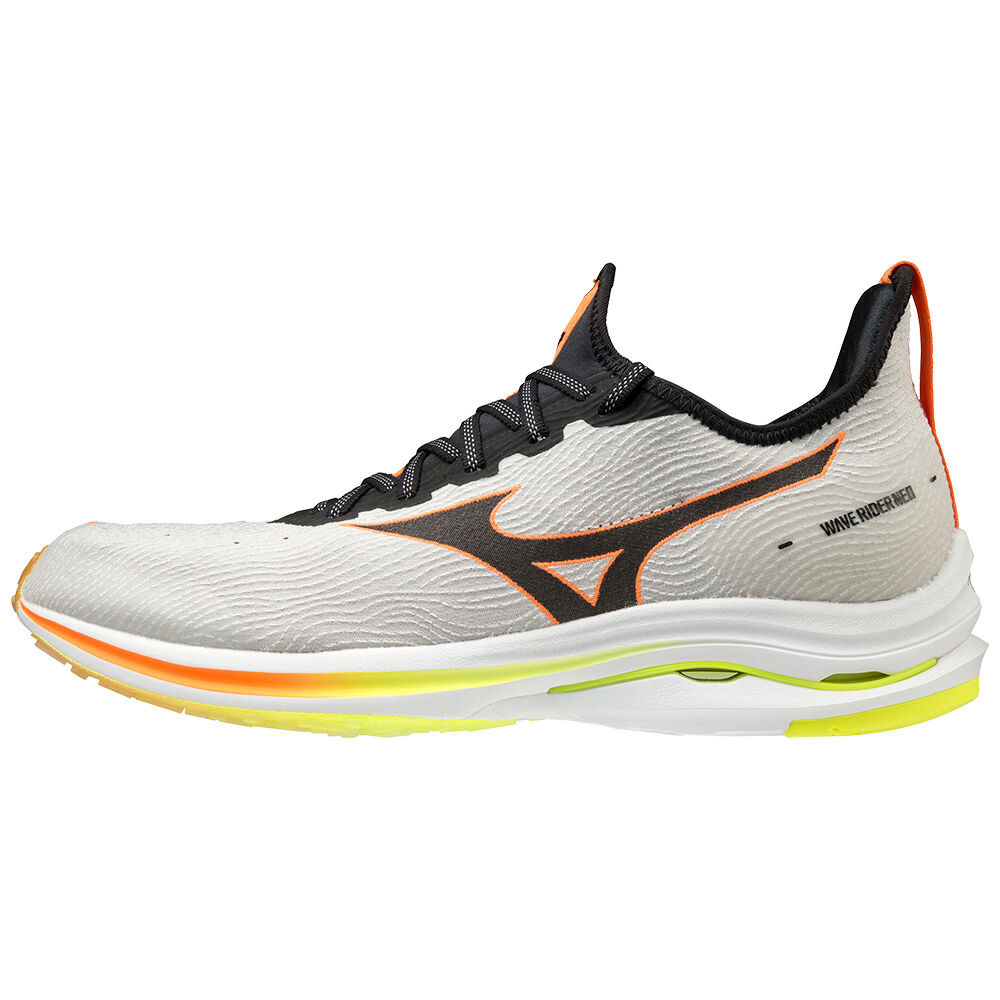 Mizuno Men's Wave Rider Neo Running Shoes White/Black/Orange (J1GC207810-LKB)